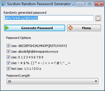 Sordum Random Password Generator