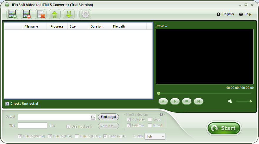 iPixSoft Video to HTML5 Converter